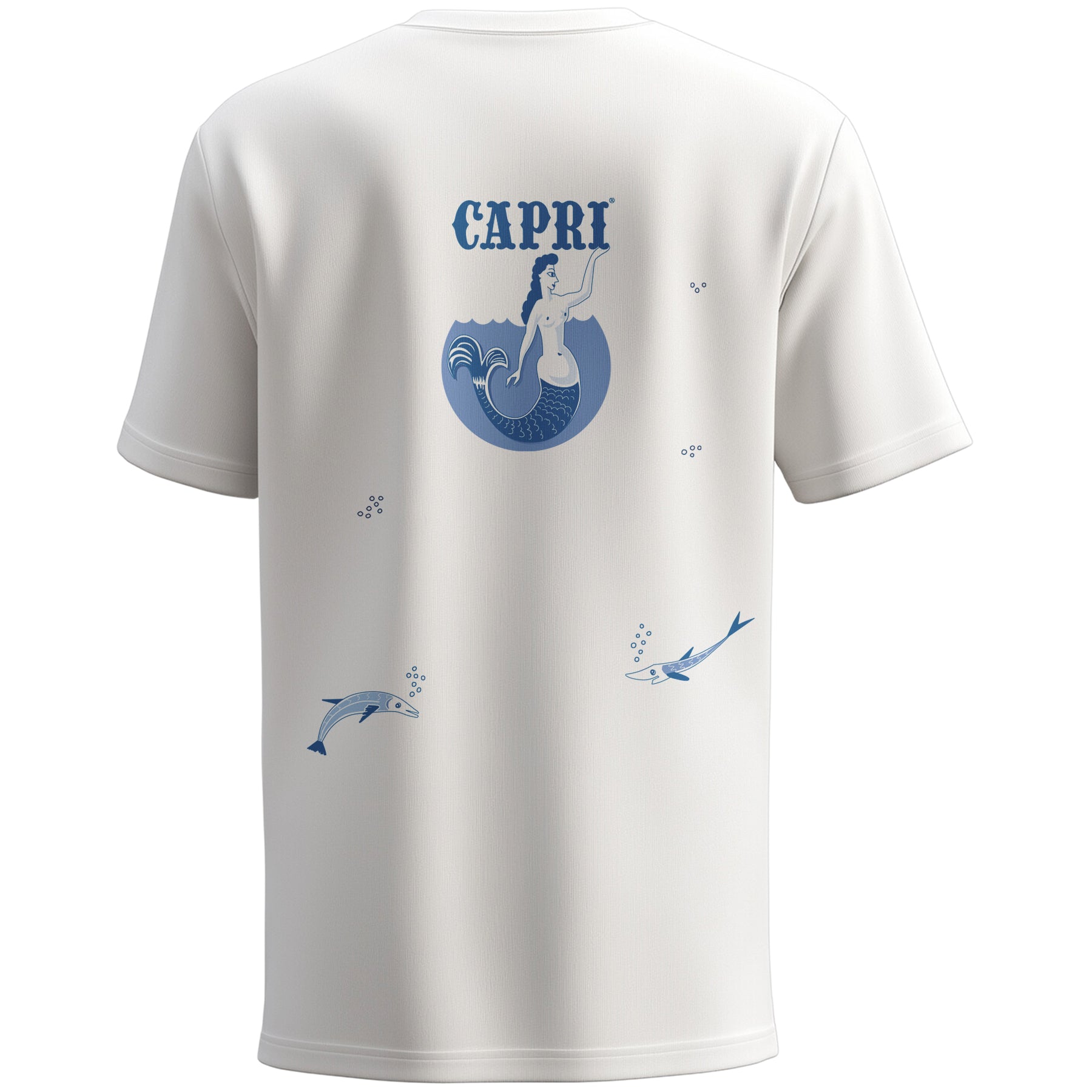 Love Capri - T Shirt Mermaid & Fish - Blue Back [Color: Blue]