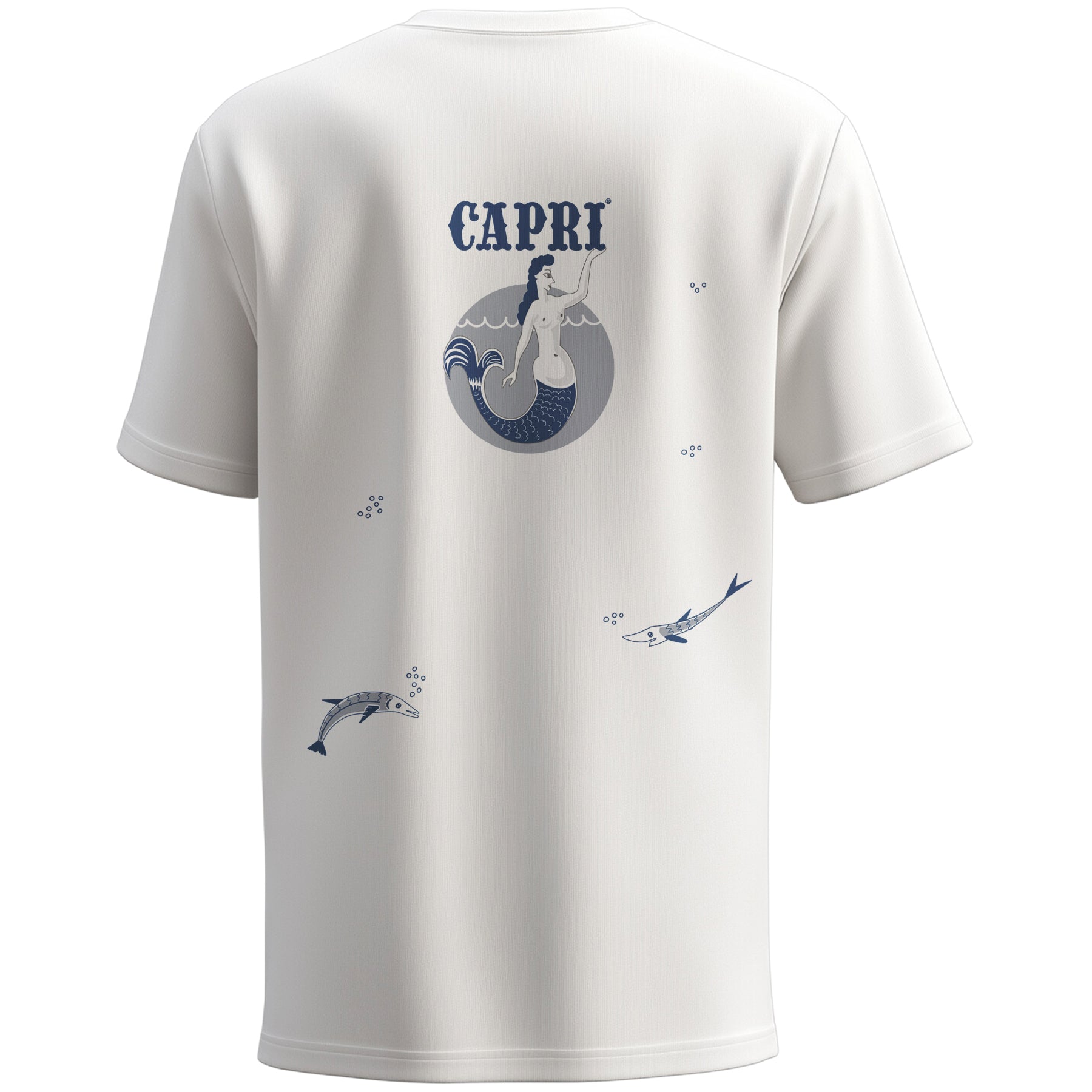 Love Capri - T Shirt Mermaid & Fish - Navy Back [Color: Navy]