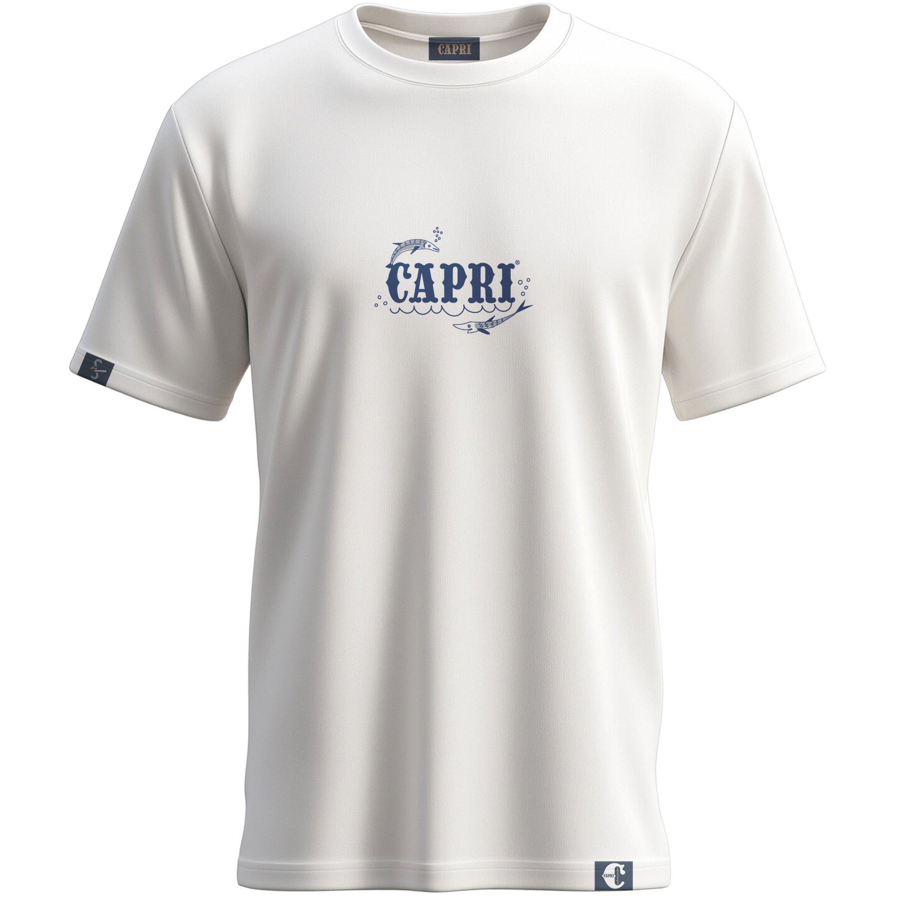 Love Capri - T Shirt Mermaid & Fish - Navy Front [Color: Navy]