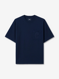 C-Logo Pocket Tee front view - unisex t-shirt by Capri®