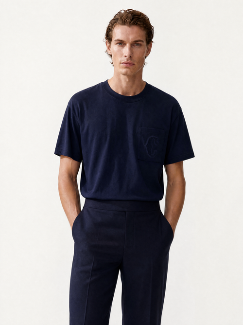 C-Logo Pocket Tee mid shot - unisex t-shirt by Capri®