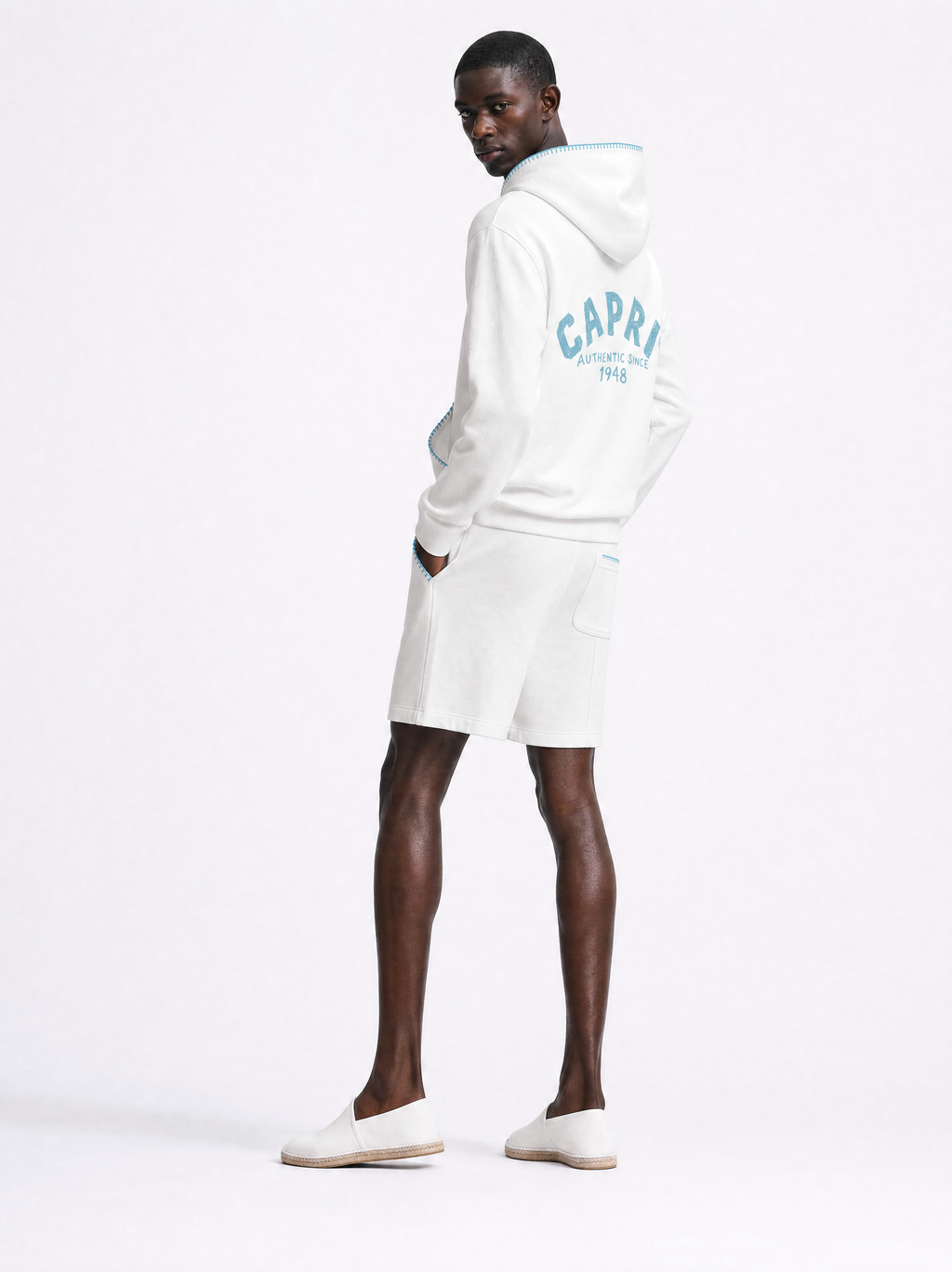 Capri Blanket Full Zip Hoodie back hero shot - unisex hoodie by Capri®