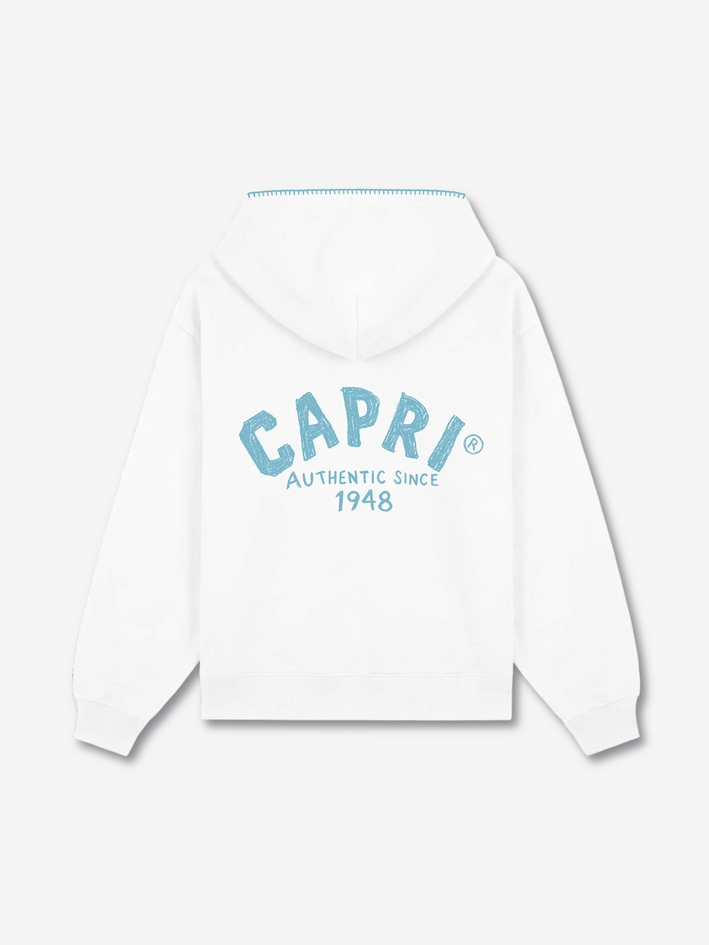 Capri Blanket Full Zip Hoodie back view - unisex hoodie by Capri®