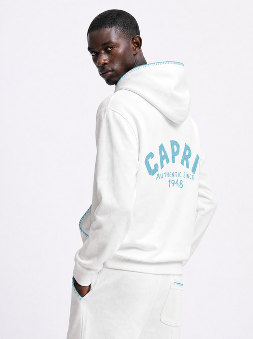 Capri Blanket Full Zip Hoodie mid back shot - unisex hoodie by Capri®