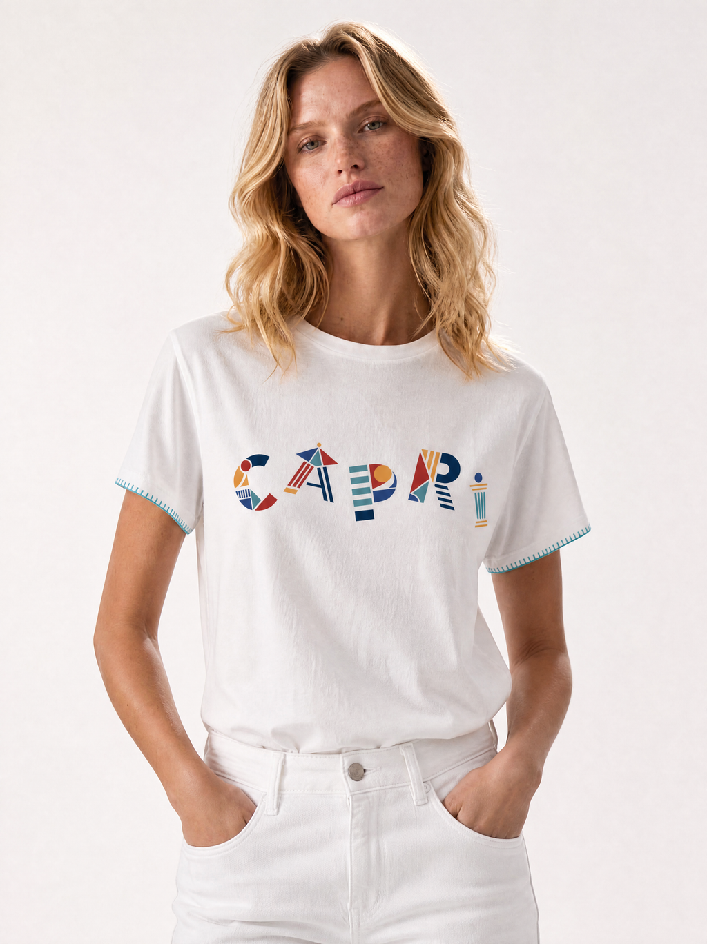 Capri Bricole Tee mid shot - unisex t-shirt by Capri®