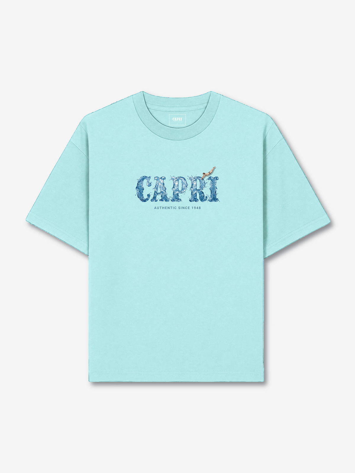 Capri Dive Logo Tee front view - unisex t-shirt by Capri®