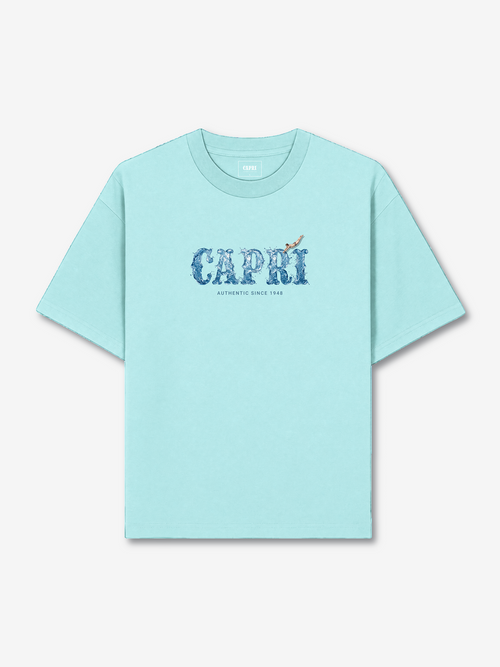 Capri Dive Logo Tee front view - unisex t-shirt by Capri®