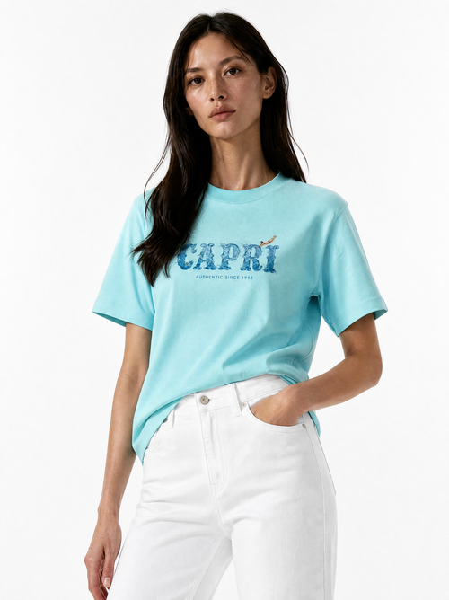 Capri Dive Logo Tee mid shot - unisex t-shirt by Capri®