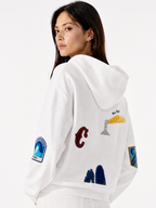 Capri Multi-Patch Hoodie mid back shot - unisex hoodie by Capri®