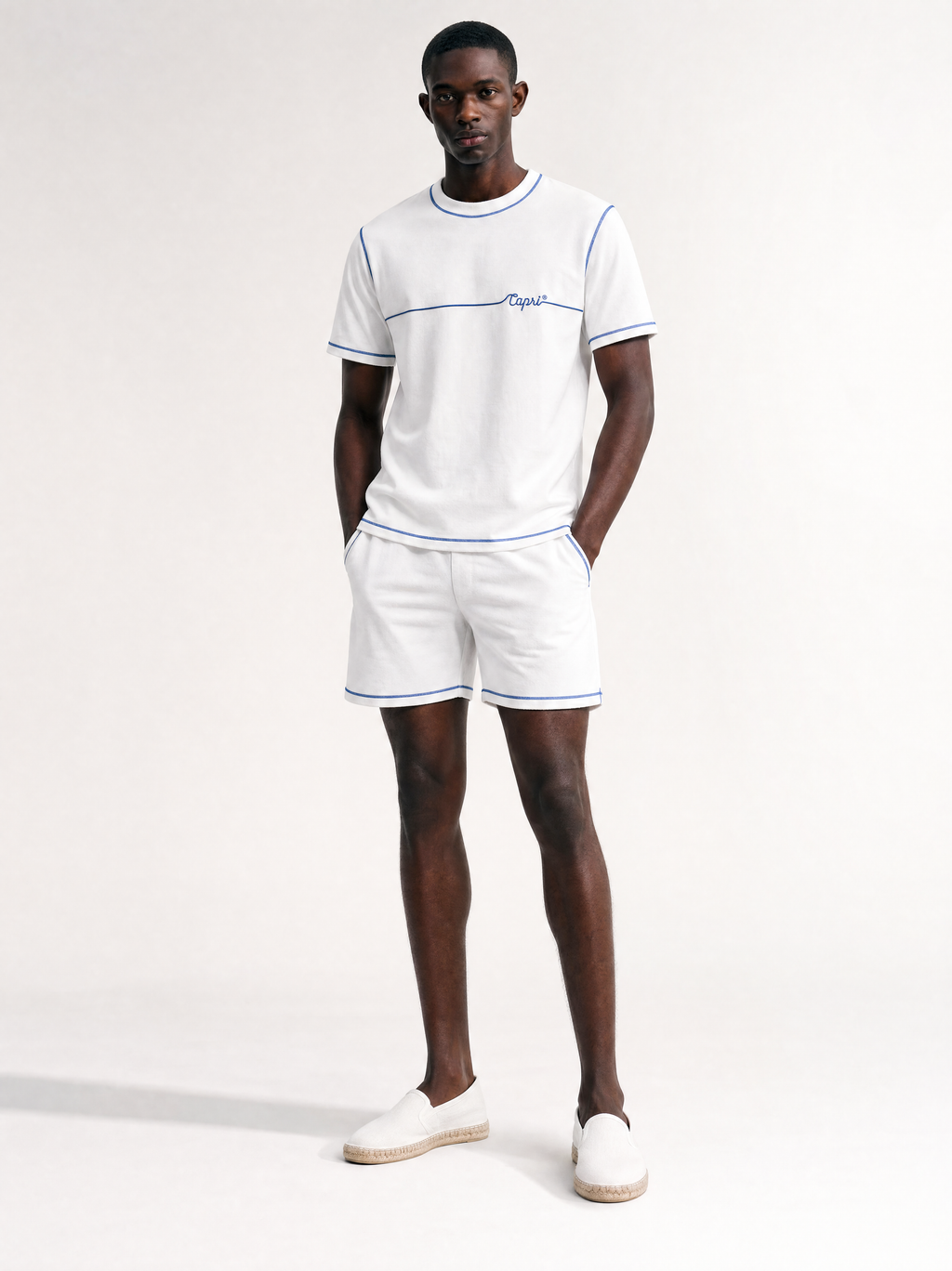 Capri Overlock Tee hero shot - unisex t-shirt by Capri®