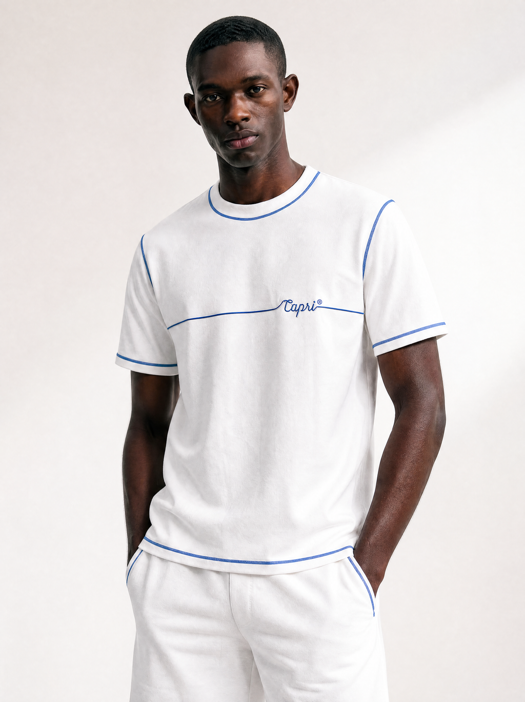 Capri Overlock Tee mid shot - unisex t-shirt by Capri®