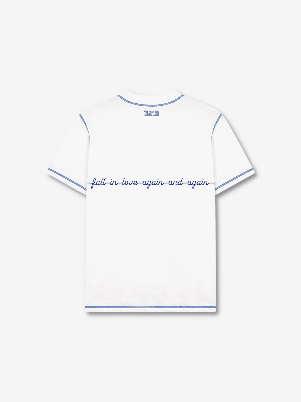Capri Overlock Tee back view - unisex t-shirt by Capri®