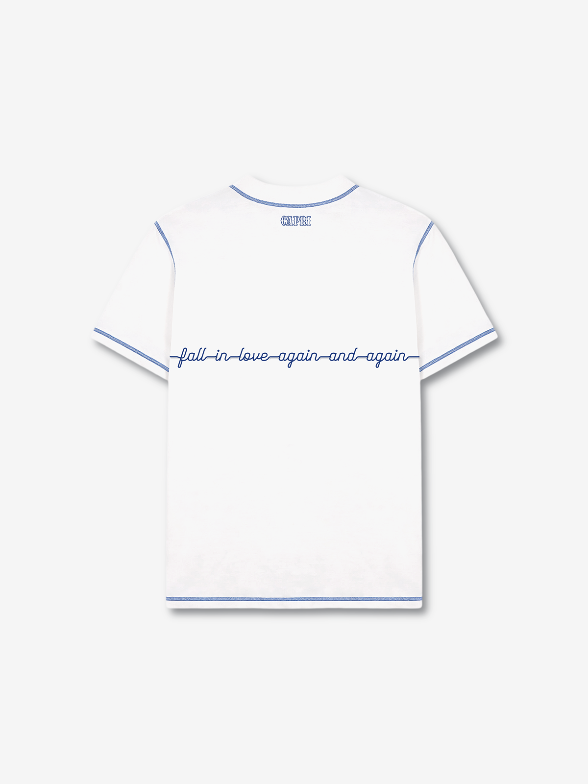 Capri Overlock Tee back view - unisex t-shirt by Capri®