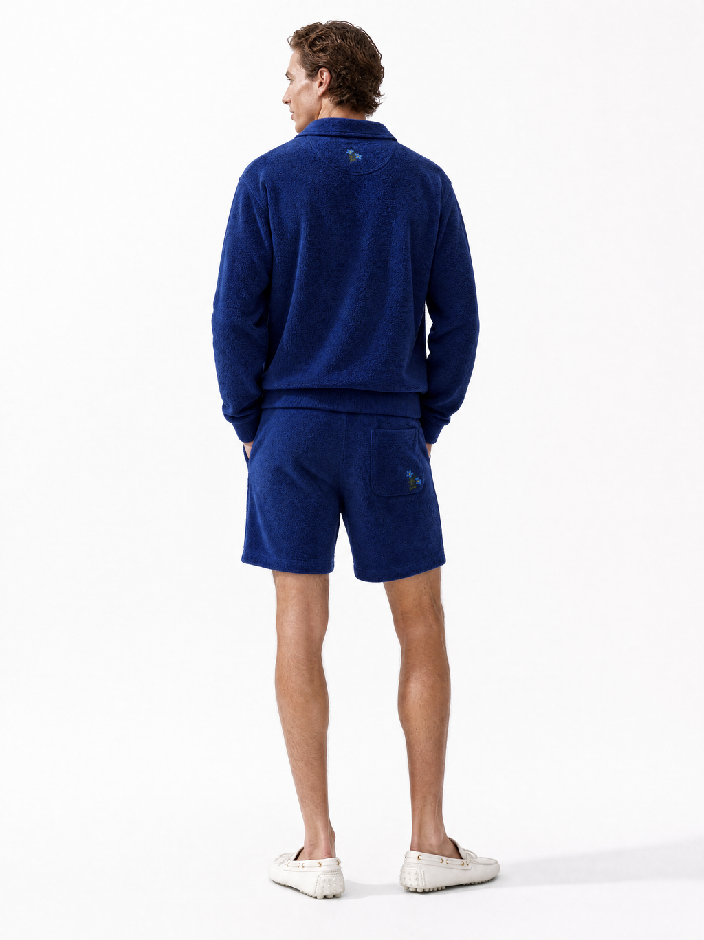 Capri Terry Long Sleeve Polo back shot - unisex polo by Capri®