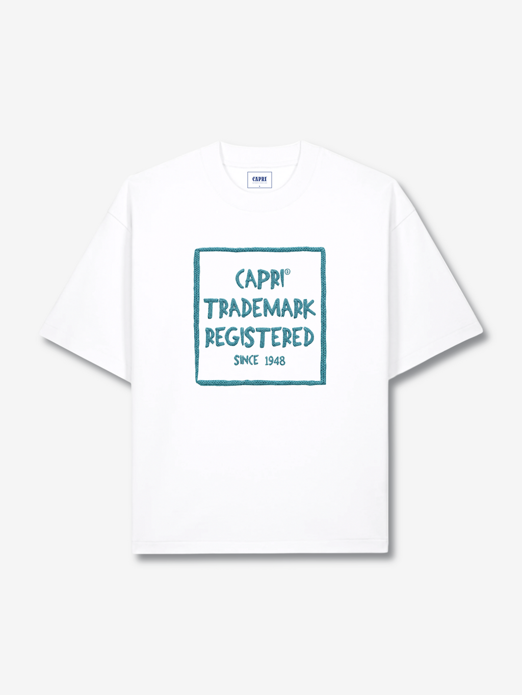 Capri Trademark Tee front view - unisex t-shirt by Capri®