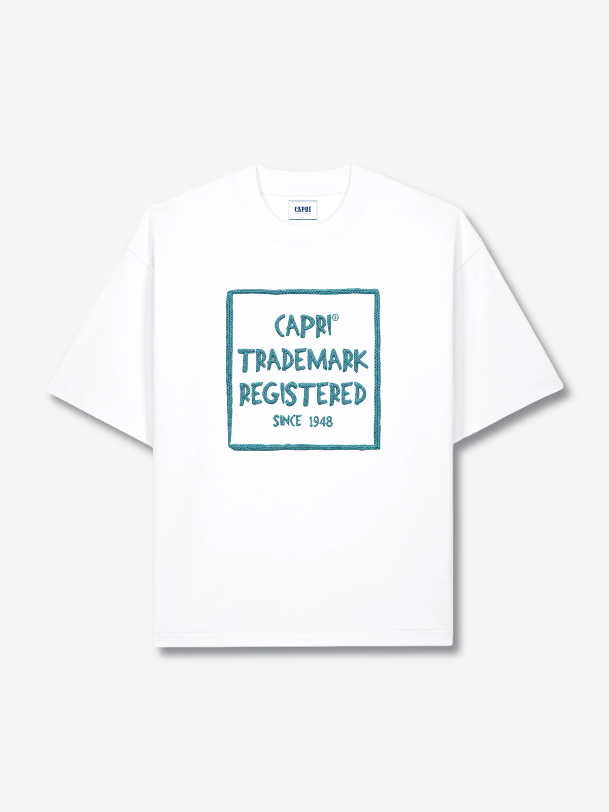 Capri Trademark Tee front view - unisex t-shirt by Capri®