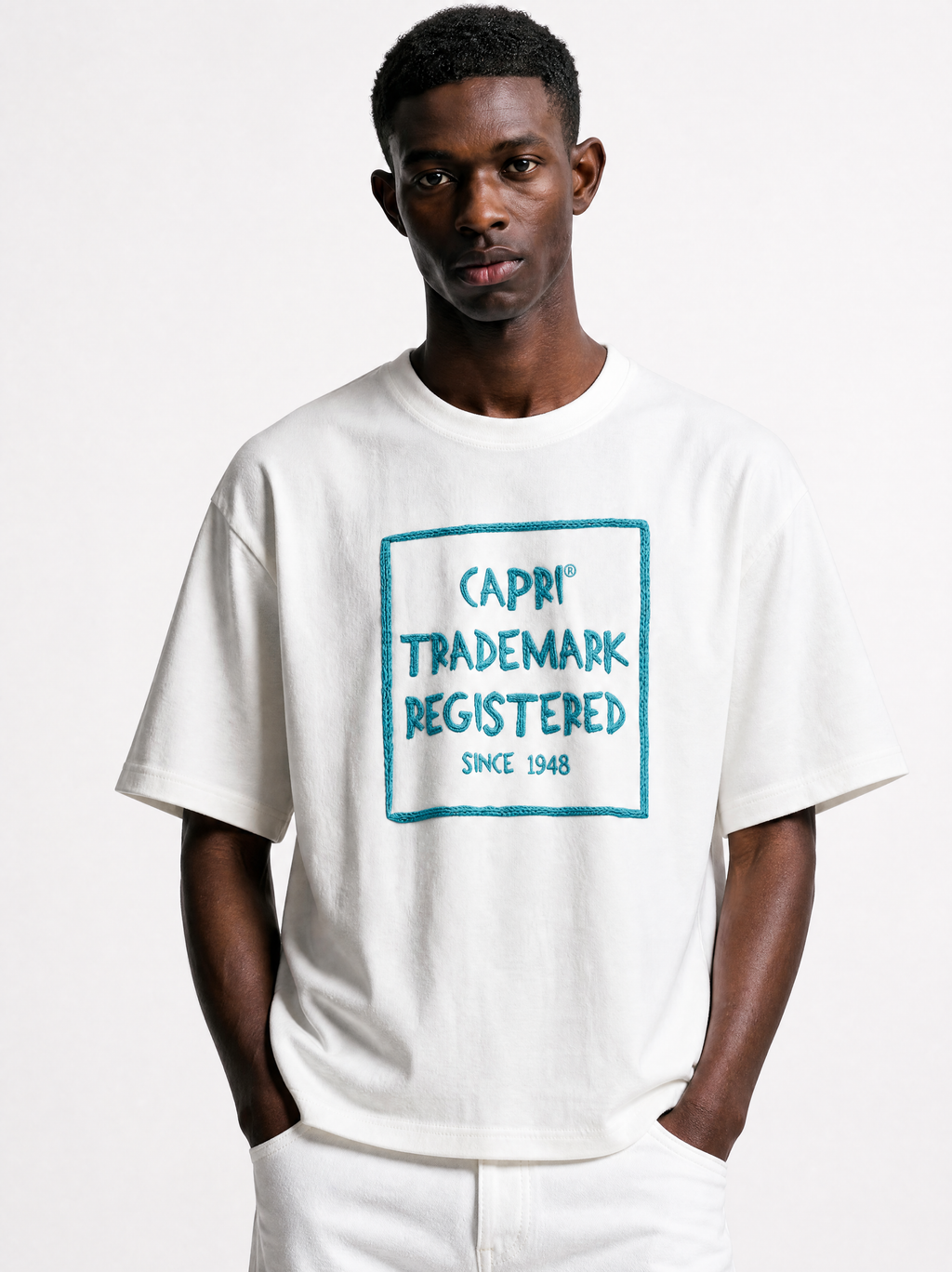 Capri Trademark Tee mid shot - unisex t-shirt by Capri®