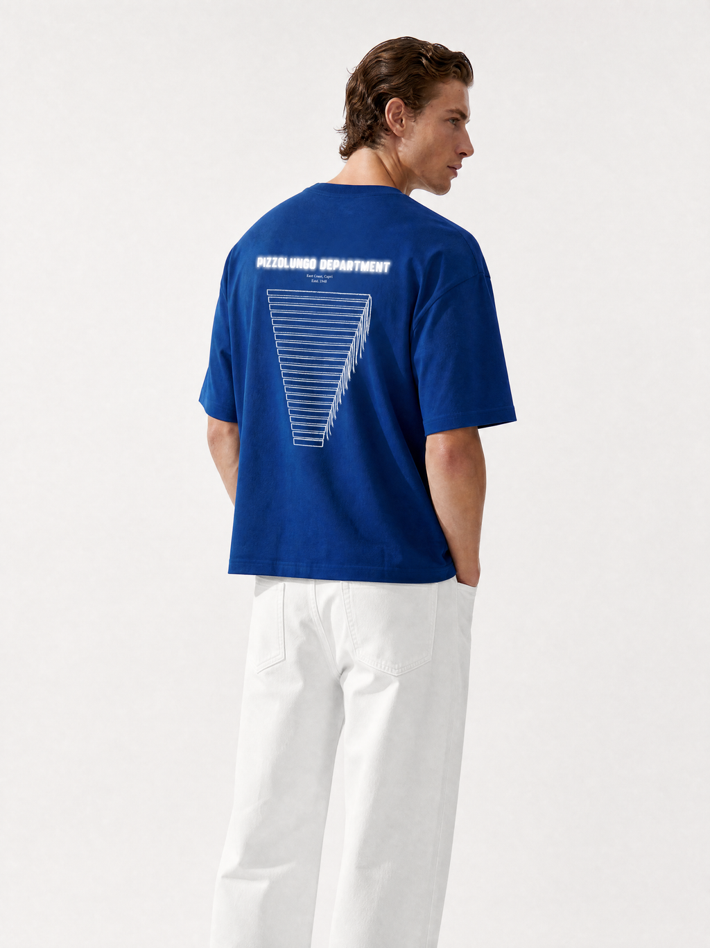 Pizzolungo Dept. Tee back shot - unisex t-shirt by Capri®