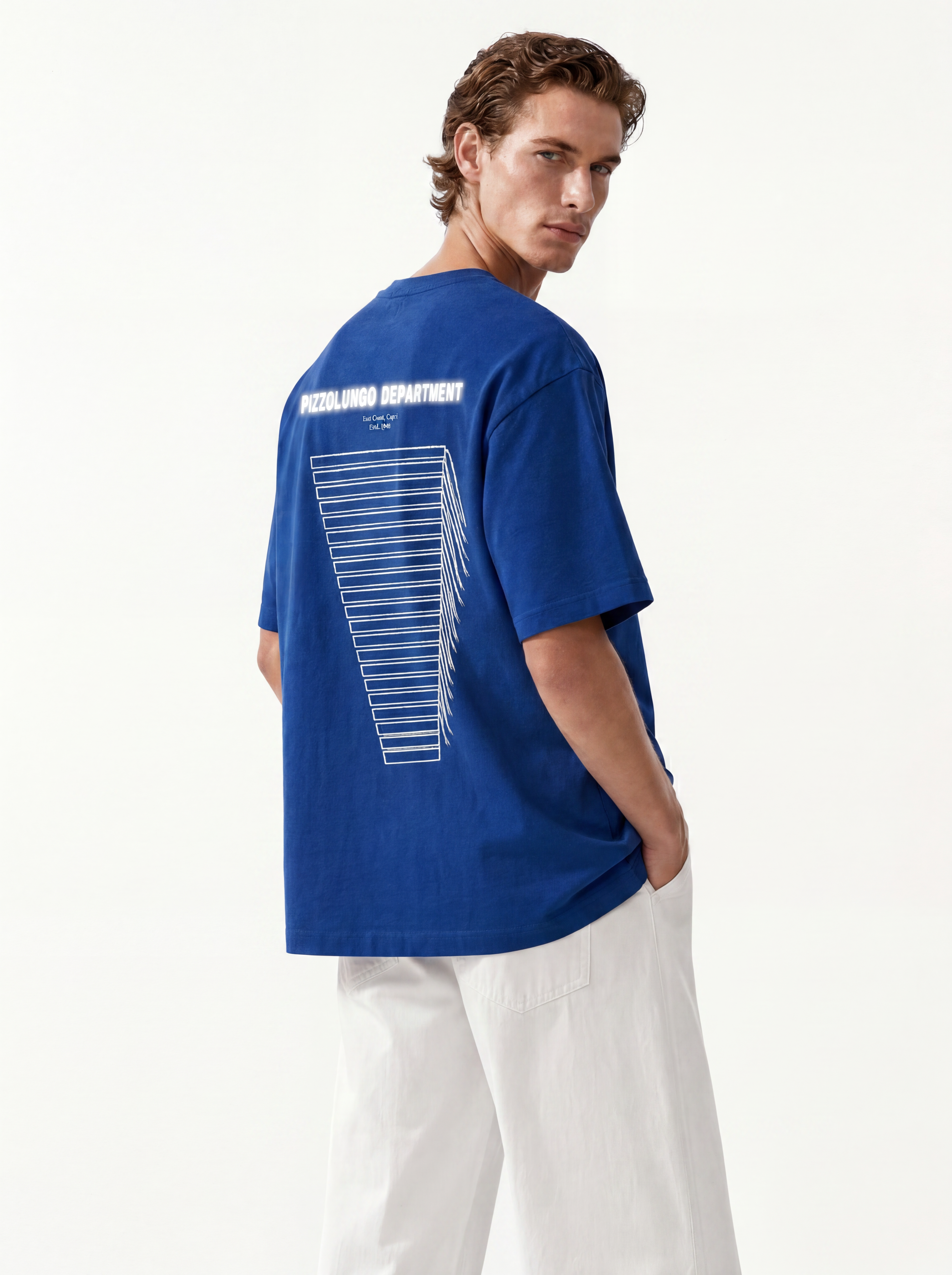 Pizzolungo Dept. Tee mid back shot - unisex t-shirt by Capri®